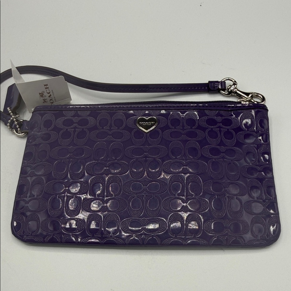 Coach Purple Wristlet Clutch